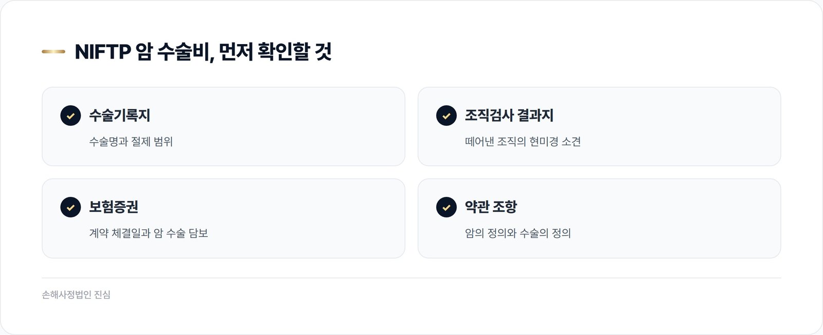 NIFTP 암 수술비, 먼저 확인할 것